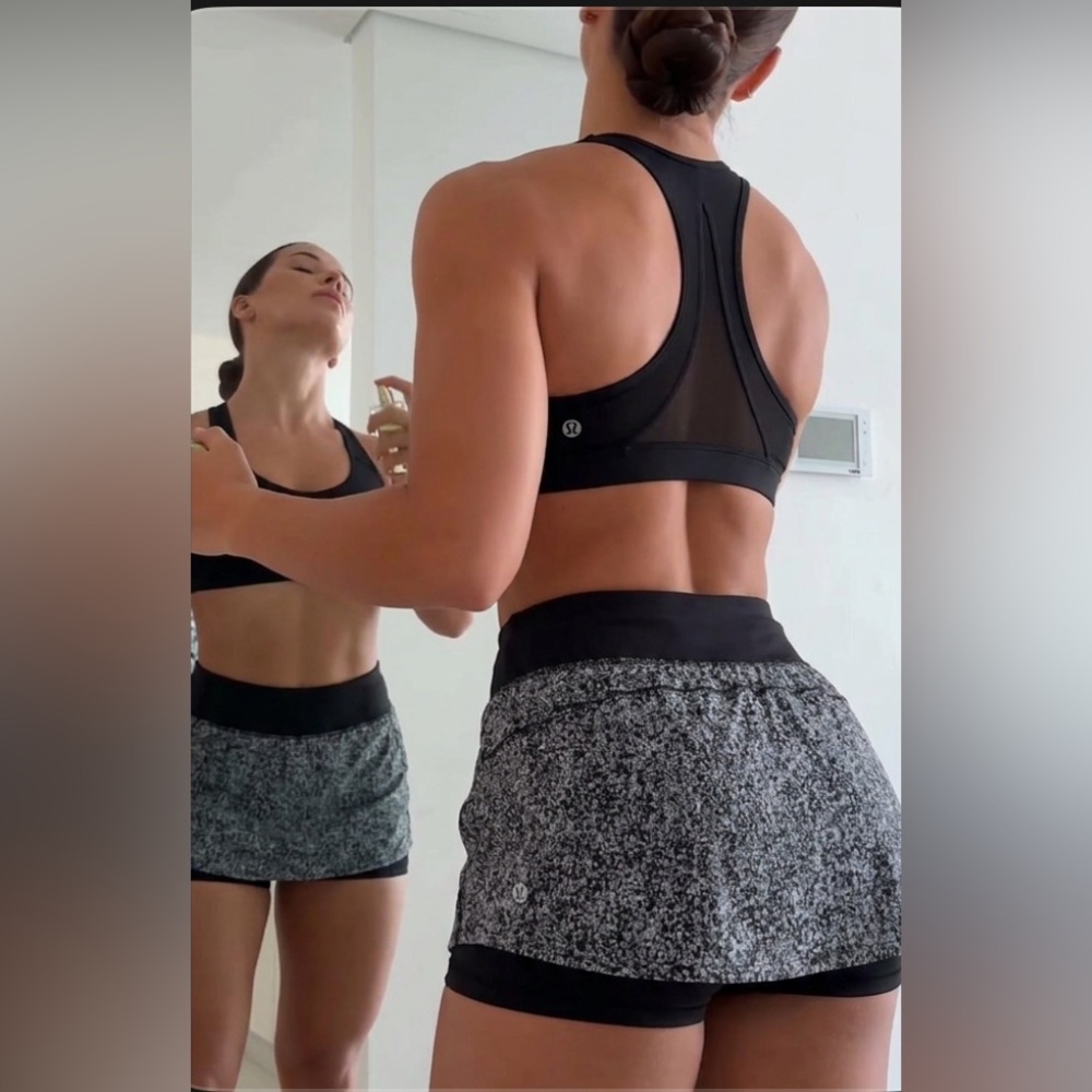 Lululemon Final Lap Skirt Irregular Denim Twill Print size  10
